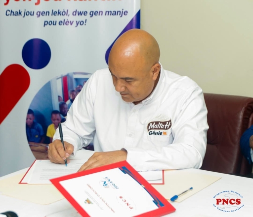 Un protocole d’accord entre le PNCS et la BRANA S.A, pour la dotation du Malta H dans les écoles