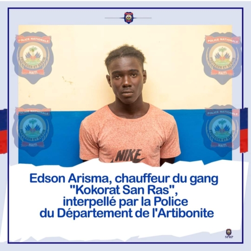 DDA-Intervention Policière: Edson Arisma, chauffeur du gang "Kokorat San Ras", appréhendé par la Police de l'Artibonite
