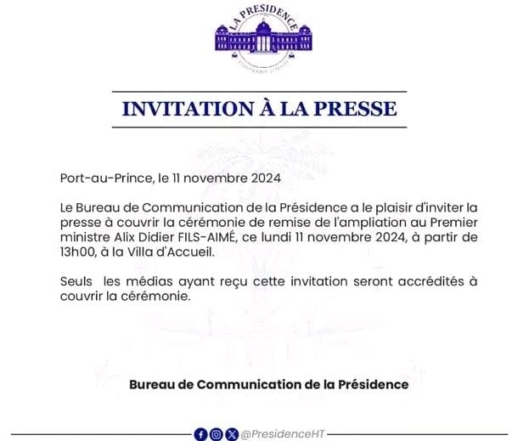 L'investiture du nouveau premier ministre prévu pour cet après-midi