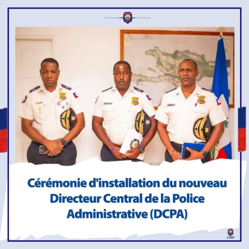 Installation de l’Inspecteur Général Berson SOLJOUR au poste de Directeur de Cabinet du Directeur Général a.i de la PNH