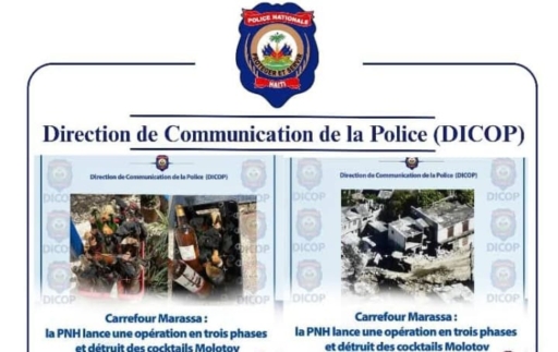 La PNH neutralise des membres de « Viv Ansanm » et démantèle un dépôt de cocktails Molotov à Carrefour Marassa