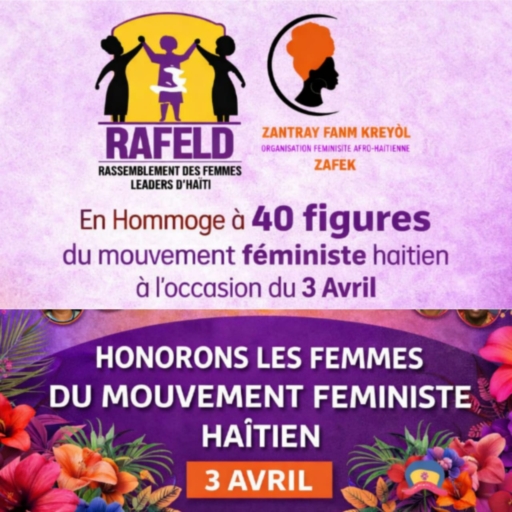 Haïti – Hommage à 40 figures du mouvement féministe à l’occasion du 3 avril