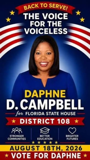 Daphne Campbell obtient le soutien du Caucus des démocrates noirs de Miami-Dade pour son retour à Tallahassee
