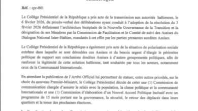 Transition: le Collège présidentiel de la République lance deux commissions pour élargir le consensus national