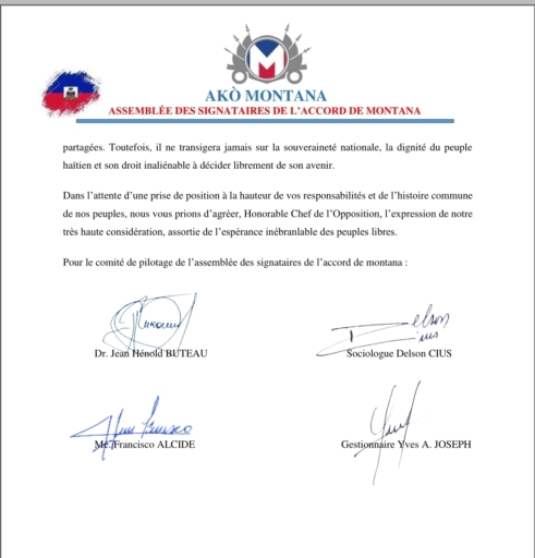 L’Accord de Montana saisit le Sénat américain et le chef de l'opposition officielle du Canada sur la souveraineté d’Haïti
