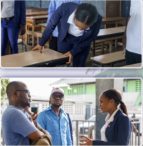 Visite de la Directrice Générale du FNE à l’École Nationale Fondamentale de Belfond Pierre