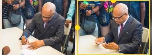 Dr Vijonet Déméro, ministre de l'Éducation nationale, s'inscrit comme électeur