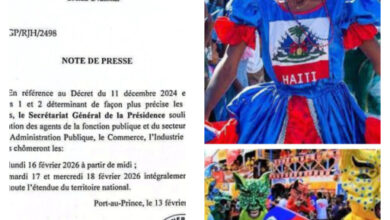 L’État haïtien décrète les 16 et 17 février 2026 jours fériés et chômés à l’occasion du Carnaval national 5 L’État haïtien décrète les 16 et 17 février 2026 jours fériés et chômés à l’occasion du Carnaval national