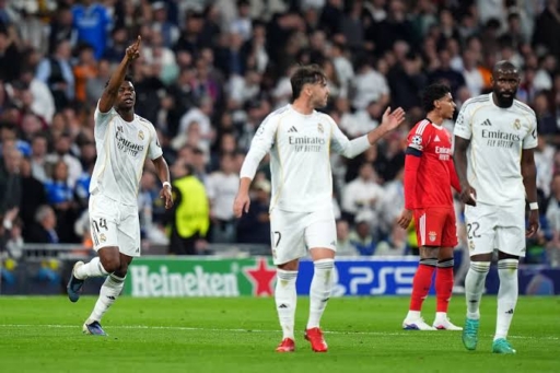 Ligue des champions: le Real Madrid fait taire Benfica grâce à un Vinícius décisif